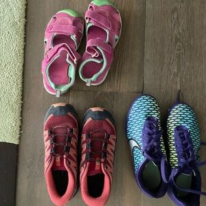 Three pairs of youth athletic shoes